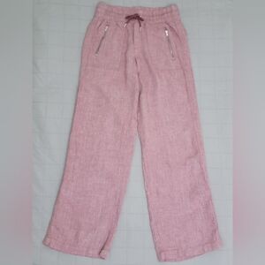 ATHLETA Cabo Linen Wide Leg Pants in Tawny Rose Lightweight Size 6/T